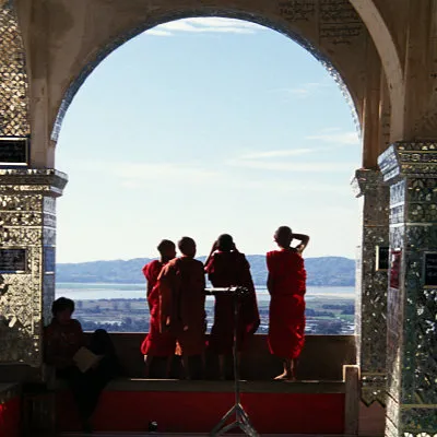 Young monks on Mandalay Hill