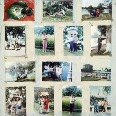 Photographer's board by Hoan Kiem Lake, Hanoi